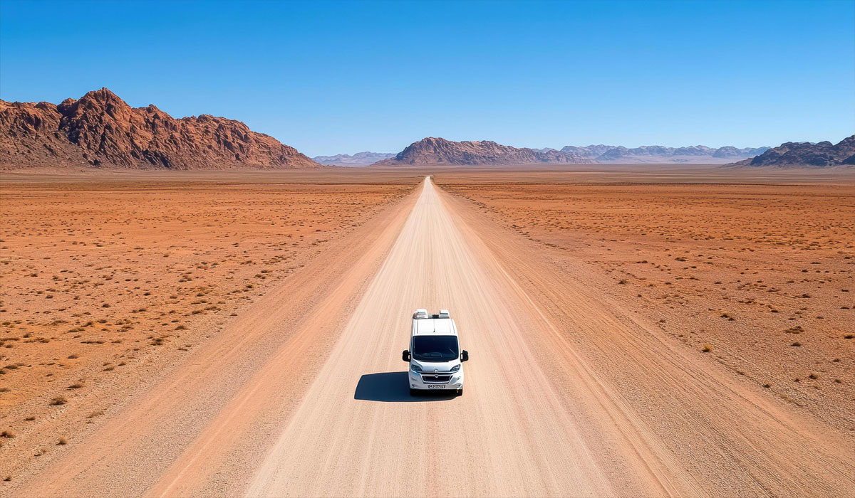 Traveling Through Vast Desert Landscapes